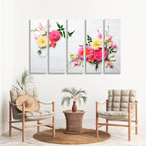 Flowers on a White Background Canvas Print SKU 10331