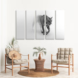 Tiger in Foggy Background Canvas Print SKU 10291