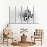 Rhinoceros Black and White Canvas Print SKU 10277