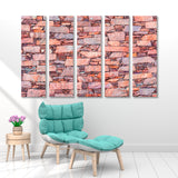 Coral Brick Wall Canvas Print SKU 10305