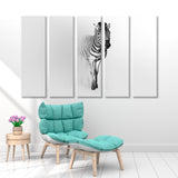 African Zebra Black and White Canvas Print SKU 10301