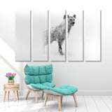 African Hyena Black and White Canvas Print SKU 10321