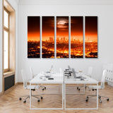 Full Moon over Night Los Angeles Canvas Print SKU 10382