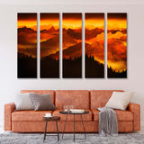 Abstract Mountains at Sunset Canvas Print SKU 10320