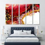 Abstract Painting With Golden Curls Canvas Print SKU 10220