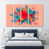 Colorful 3d Rose Bouquet Canvas Print SKU 10352