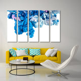 Splash of Blue Paint in Water Canvas Print SKU 10211