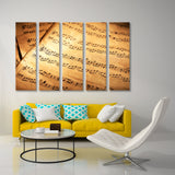 Antique Music Notes Canvas Print SKU 10890