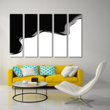 Black Paint on White Background Canvas Print SKU 10332