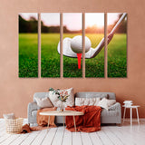 Golf Ball on Green Grass Canvas Print SKU 10888