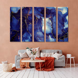 Dark Blue Abstract Canvas Print SKU 10258