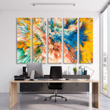 Flash of Сolored Rays Abstract Canvas Print SKU 10218