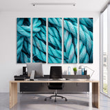 Blue Rope Boats Canvas Print SKU 10418