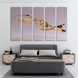 Shiny Gold Splash 3d Canvas Print SKU 10547