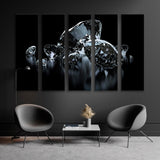 Diamonds on Black Background Canvas Print SKU 10380