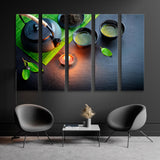 Tea Ceremrnia with Green Tea Leaves Canvas Print SKU 10939