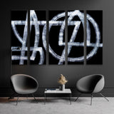 Abstract Painting with Manners of Writing Canvas Print SKU 10763