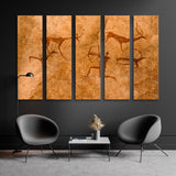 Ancient Hunt on the Cave Wall Canvas Print SKU 10941