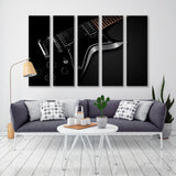 Electric Guitar on Black Background Canvas Print SKU 10516