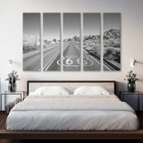 Joshua Three Highway in Black and White Canvas Print SKU 10430