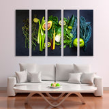 Green Vegetables and Fruits Canvas Print SKU 10694