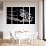 Knife Spoon Fork on Black Glass Canvas Print SKU 10875