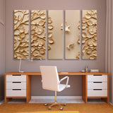 3D Leaves and Birds Canvas Print SKU 10551