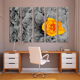 Yellow Rose Among the Grays Canvas Print SKU 10376