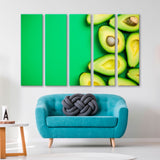 Avocado on Pastel Background Canvas Print SKU 10696