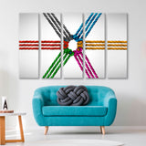 Colored Bound Ropes Canvas Print SKU 10870