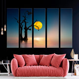 Old Tree with Moon Canvas Print SKU 10778