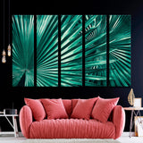 Dark Green Palm Foliage Canvas Print SKU 10735