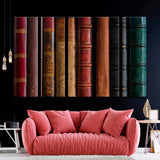 Old Leather Books Canvas Print SKU 10728