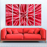 Abstract Red Cactus Canvas Print SKU 10737