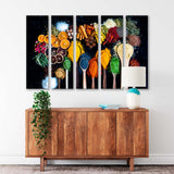 Multicolored Spices and Dried Fruits Canvas Print SKU 10639