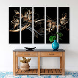 Vintage Golden Lilies Canvas Print SKU 10563