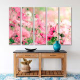 Colorful Pastel Flowers Canvas Print SKU 10635