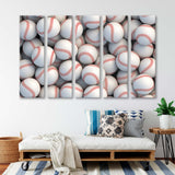 Baseball Balls Background Canvas Print SKU 10821