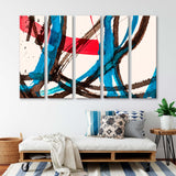 Fragment of a Painting with Feather Lines Canvas Print SKU 10729