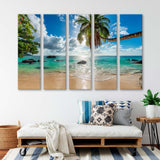 Coconut Trees on Paradise Island Canvas Print SKU 10916