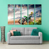 Motorcycle Racer in Action Canvas Print SKU 10798