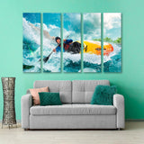 Kayaking on the Mountain River Canvas Print SKU 10841