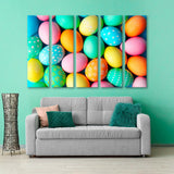 Colorful Background Easter Eggs Canvas Print SKU 10576