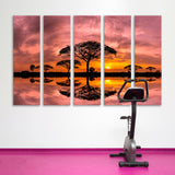 Tree at Sunset in Africa Canvas Print SKU 10775