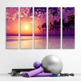 Palm Trees at Purple Sunset Canvas Print SKU 10766