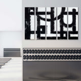 Monochrome Abstract Painting Canvas Print SKU 10818