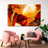 Abstract Painting with Golden Curls Canvas Print SKU 10205