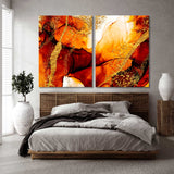 Abstract Painting with Golden Curls Canvas Print SKU 10205