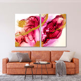 Abstract Smoke Pink and Gold Canvas Print SKU 10206