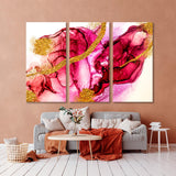 Abstract Smoke Pink and Gold Canvas Print SKU 10206